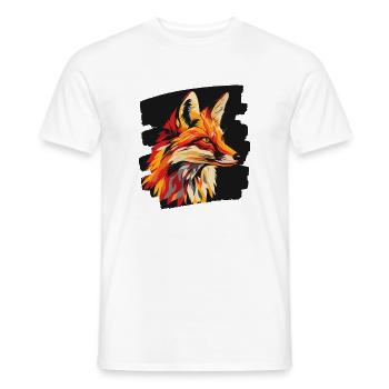Fuchs Kunst - Männer T-Shirt - Weiß - Vorne - AI Model Male 178 dark (178cm)