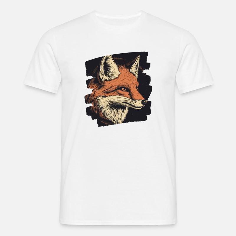Fuchs - Männer T-Shirt - Weiß