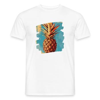 Ananas - Männer T-Shirt - Weiß - Vorne - AI Model Male 178 dark (178cm)