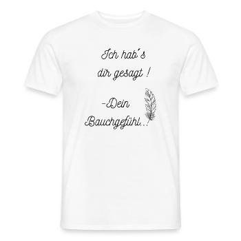 Bauchgefühl - Männer T-Shirt - Weiß - Vorne - AI Model Male 178 dark (178cm)