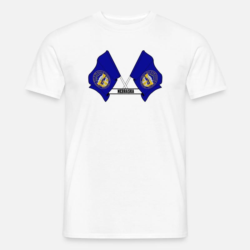 wee flags text NEBRASKA - Männer T-Shirt - Weiß