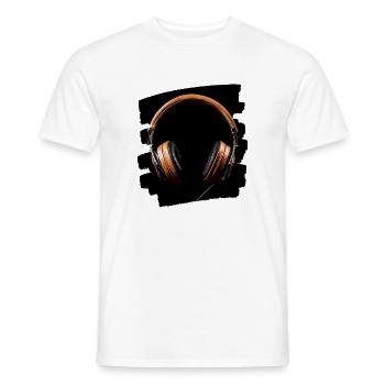Casque - T-shirt homme - blanc - Devant - AI Model Male 178 dark (178cm)