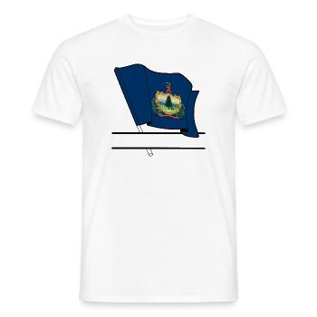 Vermont Flag Text Banner - Men's T-Shirt - white - Front - AI Model Male 178 dark (178cm)
