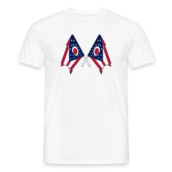 Zwei Flaggen durchquerten Ohio - Männer T-Shirt - Weiß - Vorne - AI Model Male 178 dark (178cm)