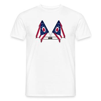 wee flags text OHIO - Männer T-Shirt - Weiß - Vorne - AI Model Male 178 dark (178cm)