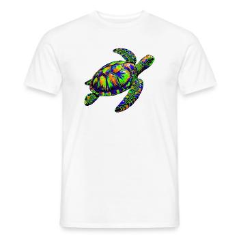 Sea turtle - Men's T-Shirt - white - Front - AI Model Male 178 dark (178cm)