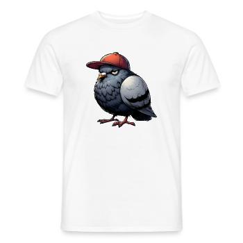Taube Hiphop Kappe - Männer T-Shirt - Weiß - Vorne - AI Model Male 178 dark (178cm)