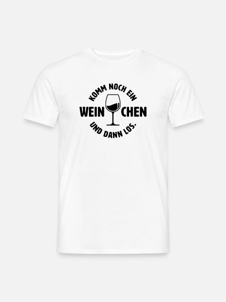 Noch ein Weinchen - Männer T-Shirt - Weiß