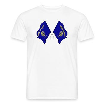 Deux drapeaux ont traversé l’Oregon - T-shirt homme - blanc - Devant - AI Model Male 178 dark (178cm)