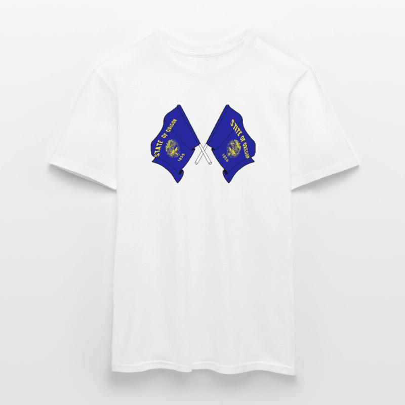 Deux drapeaux ont traversé l’Oregon T-shirt homme