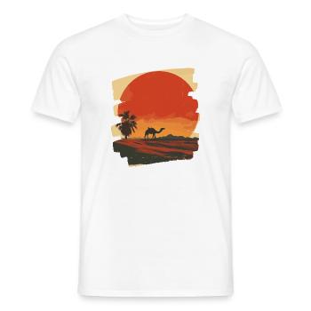 Camel - Men's T-Shirt - white - Front - AI Model Male 178 dark (178cm)