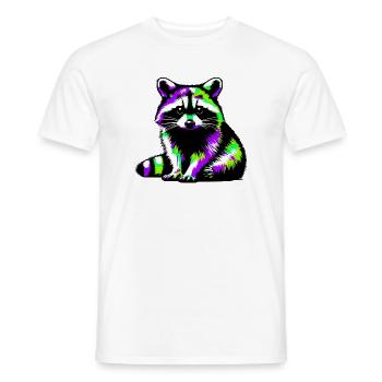 Raccoon - Men's T-Shirt - white - Front - AI Model Male 178 dark (178cm)