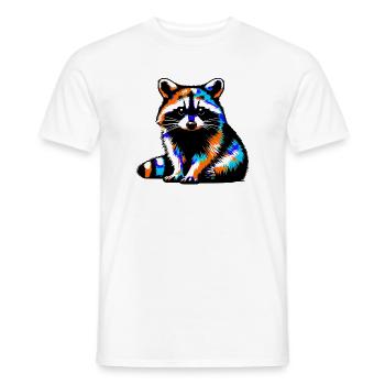 Raccoon - Men's T-Shirt - white - Front - AI Model Male 178 dark (178cm)