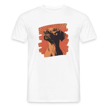 Rhodésian Ridgeback - T-shirt homme - blanc - Devant - AI Model Male 178 dark (178cm)
