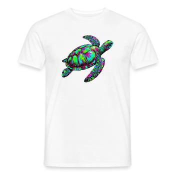 Tortue marine - T-shirt homme - blanc - Devant - AI Model Male 178 dark (178cm)