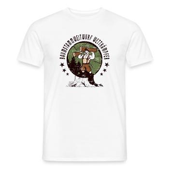 Tree trunk throwing competitors - Men's T-Shirt - white - Front - AI Model Male 178 dark (178cm)