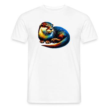 Otter - Männer T-Shirt - Weiß - Vorne - AI Model Male 178 dark (178cm)