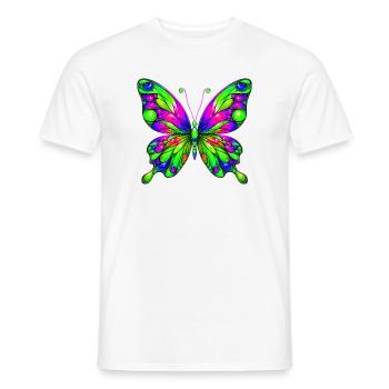 Papillon - T-shirt homme - blanc - Devant - AI Model Male 178 dark (178cm)