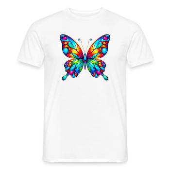 Papillon - T-shirt homme - blanc - Devant - AI Model Male 178 dark (178cm)