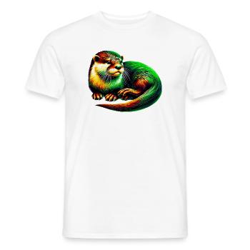 Otter - Men's T-Shirt - white - Front - AI Model Male 178 dark (178cm)