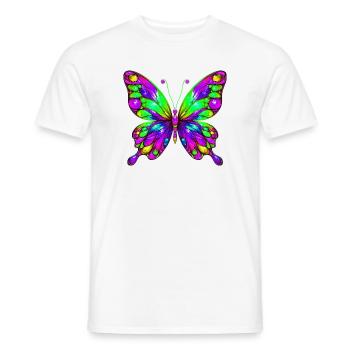 Papillon - T-shirt homme - blanc - Devant - AI Model Male 178 dark (178cm)