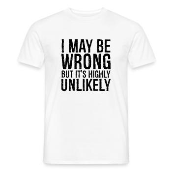 I may be wrong but it's highly unlikely - Men's T-Shirt - white - Front - AI Model Male 178 dark (178cm)