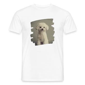 Caniche - T-shirt homme - blanc - Devant - AI Model Male 178 dark (178cm)