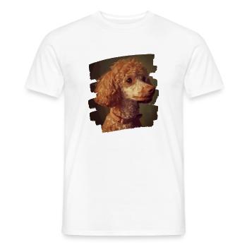 Caniche - T-shirt homme - blanc - Devant - AI Model Male 178 dark (178cm)