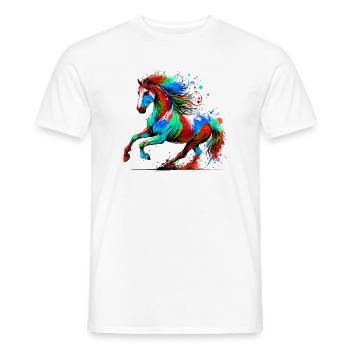 Cheval - T-shirt homme - blanc - Devant - AI Model Male 178 dark (178cm)