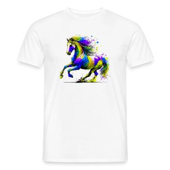Cheval - T-shirt homme - blanc - Devant - AI Model Male 178 dark (178cm)
