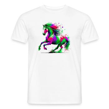 Cheval - T-shirt homme - blanc - Devant - AI Model Male 178 dark (178cm)