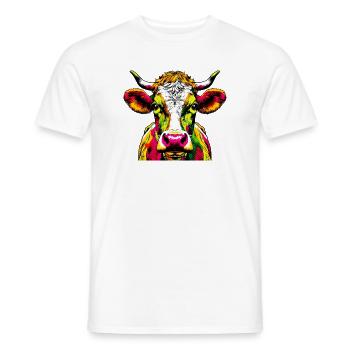 Vache - T-shirt homme - blanc - Devant - AI Model Male 178 dark (178cm)
