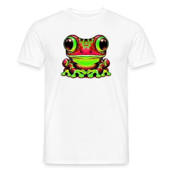 Frosch - Männer T-Shirt - Weiß - Vorne - AI Model Male 178 dark (178cm)