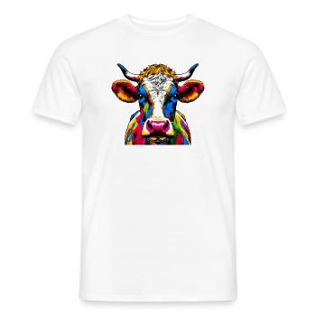 Kuh - Männer T-Shirt - Weiß - Vorne - AI Model Male 178 dark (178cm)
