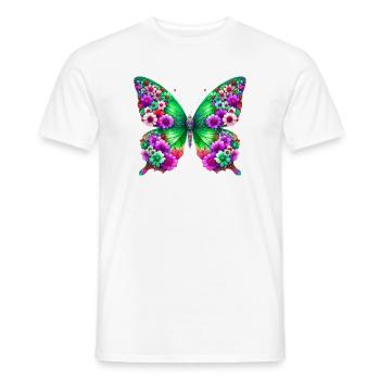 Papillon - T-shirt homme - blanc - Devant - AI Model Male 178 dark (178cm)