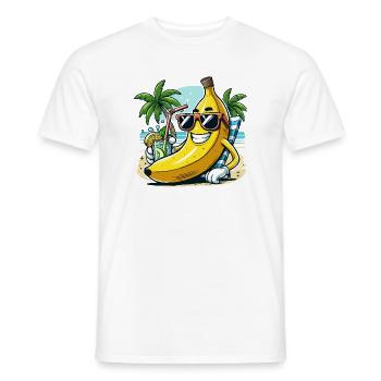 Banane détendue - T-shirt homme - blanc - Devant - AI Model Male 178 dark (178cm)