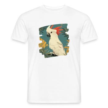 Cacatoès - T-shirt homme - blanc - Devant - AI Model Male 178 dark (178cm)