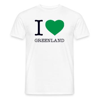 I LOVE GREENLAND Grönland - Männer T-Shirt - Weiß - Vorne - AI Model Male 178 dark (178cm)