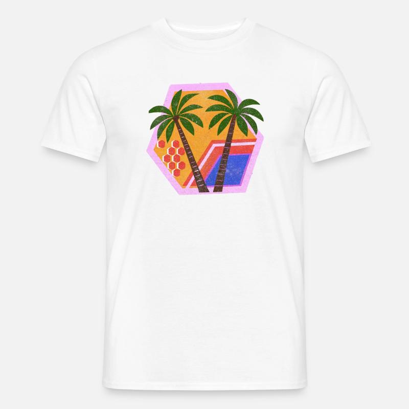 Enchanted Retro Tropical Decor - Men’s T-shirt - white
