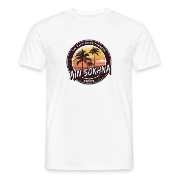Ain Sokhna Ägypten Strand Palmen Design - Männer T-Shirt - Weiß - Vorne - AI Model Male 178 dark (178cm)