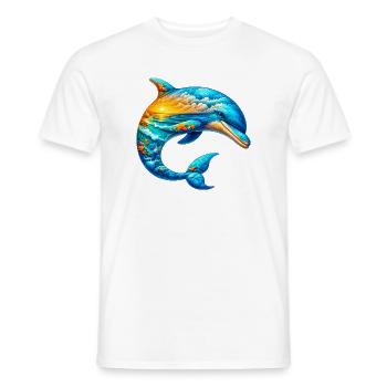 Dauphin - T-shirt homme - blanc - Devant - AI Model Male 178 dark (178cm)