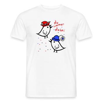 da simmer dabei, Karneval - Männer T-Shirt - Weiß - Vorne - AI Model Male 178 dark (178cm)