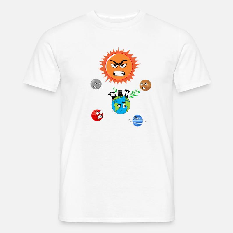 Verschmutzung der Erde - Männer T-Shirt - Weiß