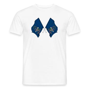 Deux drapeaux ont traversé le Dakota du Nord - T-shirt homme - blanc - Devant - AI Model Male 178 dark (178cm)