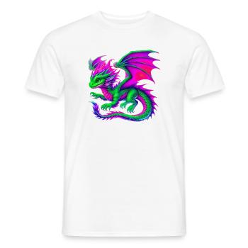 Dragon - Men's T-Shirt - white - Front - AI Model Male 178 dark (178cm)
