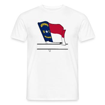 North Carolina Flagge Text Banner - Männer T-Shirt - Weiß - Vorne - AI Model Male 178 dark (178cm)