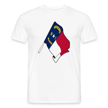 Drapeau de la Caroline du Nord - T-shirt homme - blanc - Devant - AI Model Male 178 dark (178cm)