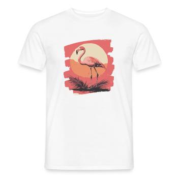 Flamingo - Männer T-Shirt - Weiß - Vorne - AI Model Male 178 dark (178cm)