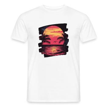 Flamingo - Männer T-Shirt - Weiß - Vorne - AI Model Male 178 dark (178cm)