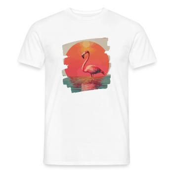 Flamingo - Männer T-Shirt - Weiß - Vorne - AI Model Male 178 dark (178cm)